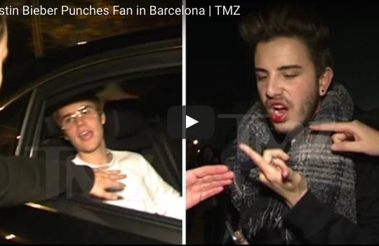 Justin Bieber đánh fan hâm mộ chảy máu miệng