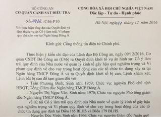 Bộ Công an chính thức thông tin về việc bắt ông Trần Phương Bình