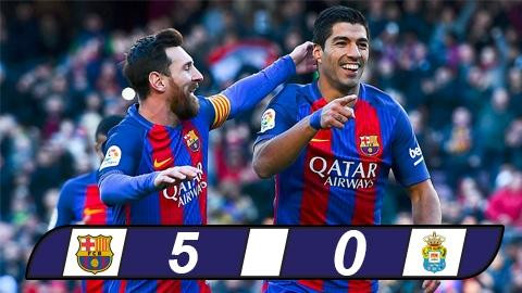 Messi san bằng kỉ lục của Raul sau trận thắng Las Pamas