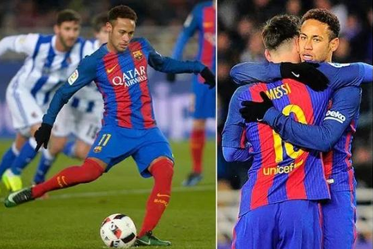 Neymar và quả phạt đền giúp  Barca rộng đường vào bán kết Cup nhà vua