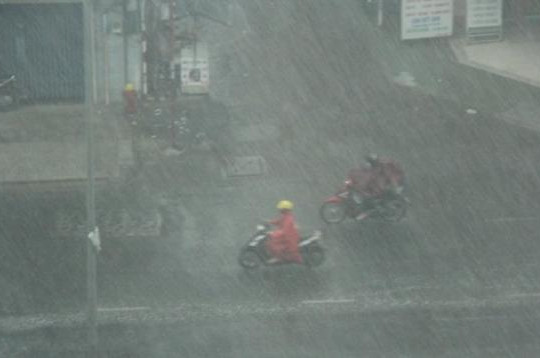 Sài Gòn bất ngờ mưa lớn chiều 28 Tết, dân bán hoa ngỡ ngàng