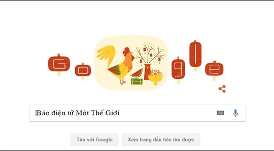 Google thay logo chúc mừng Tết Nguyên Đán của Việt Nam