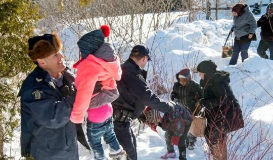 Dân nhập cư bất hợp pháp tại Mỹ lũ lượt vượt biên sang Canada