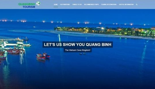 Trang web du lịch Quảng Bình 'định nghĩa' lại cách thức quảng bá hình ảnh
