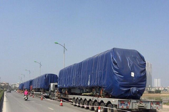 Lộ trình vòng để vận chuyển đoàn tàu Cát Linh-Hà Đông từ cảng về thủ đô an toàn