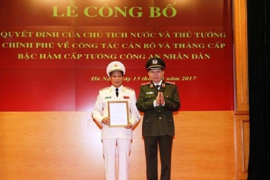 Thượng tướng Lê Quý Vương được tái bổ nhiệm Thứ trưởng Bộ Công an