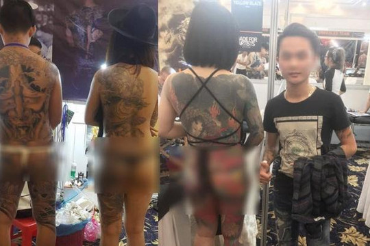 Nam nữ cởi đồ khoe hình xăm kín lưng ở Vietnam Tattoo Convention 2017