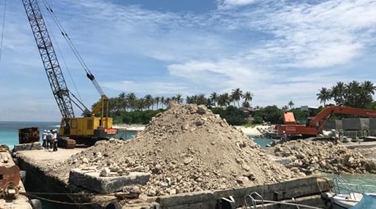Đảo Lý Sơn lúng túng vì không có nơi đổ chất thải xây dựng