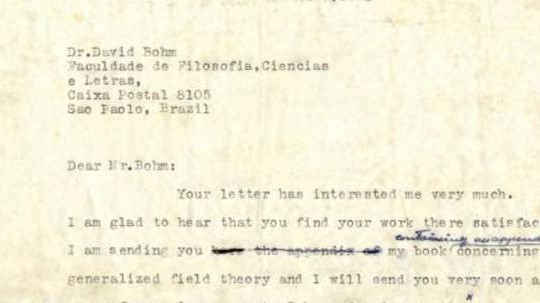 Bán đấu giá những bức thư Einstein gửi David Bohm