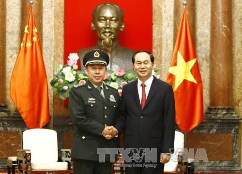 Chủ tịch nước tiếp đoàn đại biểu cấp cao quân đội Trung Quốc
