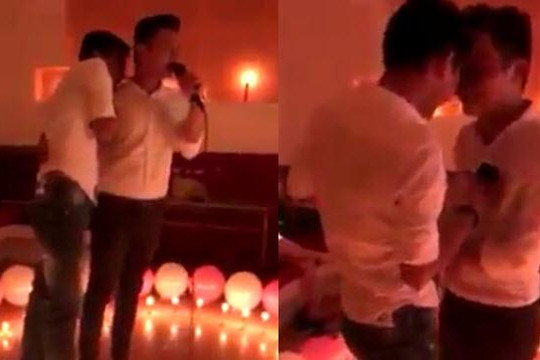 2 chàng trai Việt ôm nhau sau màn tỏ tình lãng mạn ở quán karaoke