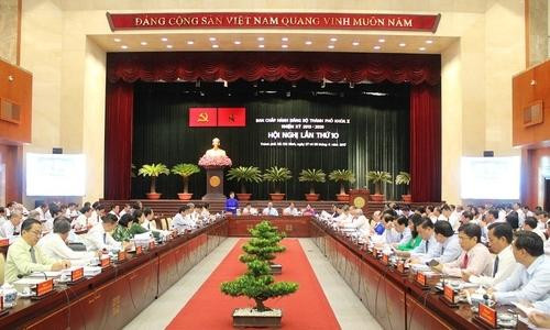 Ông Nguyễn Thiện Nhân lần đầu tiên chủ trì hội nghị Thành uỷ TP.HCM