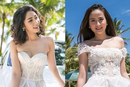 Hoa hậu Đặng Thu Thảo và Hoa khôi Khánh Ngân làm cô dâu trên biển