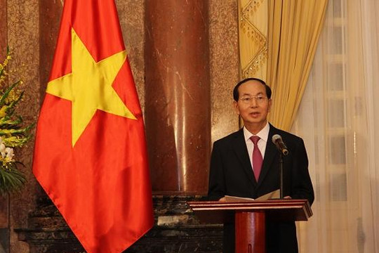 Chủ tịch nước Trần Đại Quang trao Quyết định thăng quân hàm cấp Thượng tướng, Trung tướng