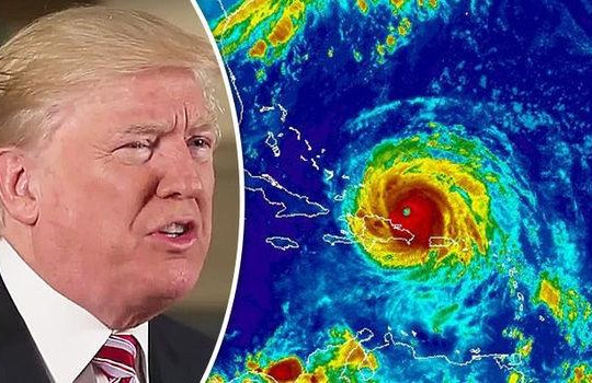 Nhìn đường đi của bão Irma, Tổng thống Mỹ thừa nhận may mắn