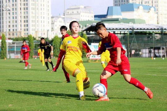 Đội tuyển nữ U.19 Việt Nam hoà 2-2 với CLB nữ Phong Phú Hà Nam