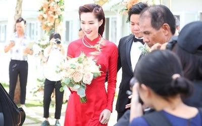 Hoa hậu Đặng Thu Thảo rạng rỡ trong lễ vu quy về nhà chồng đại gia