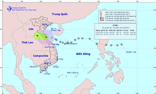 Áp thấp nhiệt đới gây mưa to ở nhiều tỉnh thành trong 2 ngày