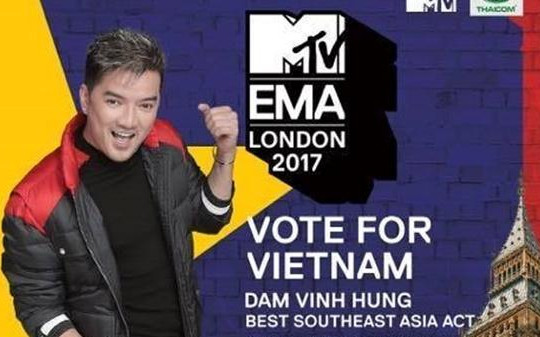 Đàm Vĩnh Hưng có cơ hội giành giải tại MTV EMA 2017