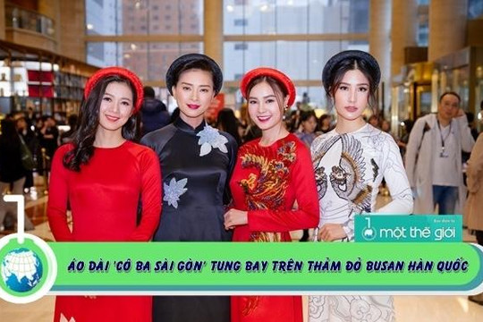 Ngô Thanh Vân  và dàn diễn viên 'Cô Ba Sài Gòn' tha thướt áo dài trên thảm đỏ LHP Busan