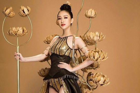 Táo bạo trang phục truyền thống của Hà Thu tại Miss Earth 2017