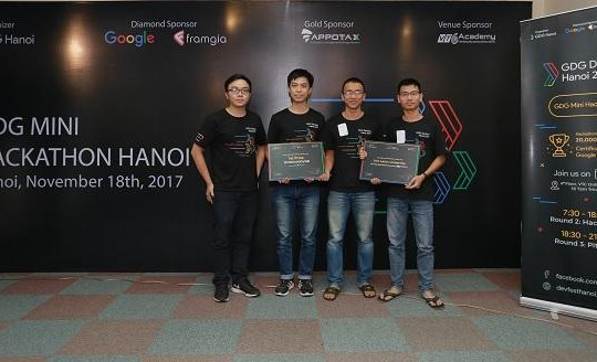 Bug Creators giành chiến thắng cuộc thi GDG Mini Hackathon Hanoi 2017