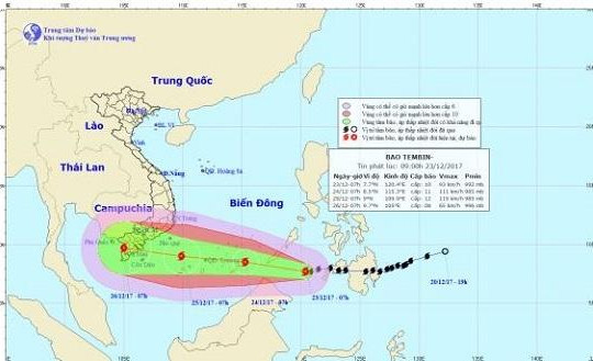 Việt Nam đề nghị các nước trong khu vực giúp đỡ ngư dân tránh bão Tembin 
