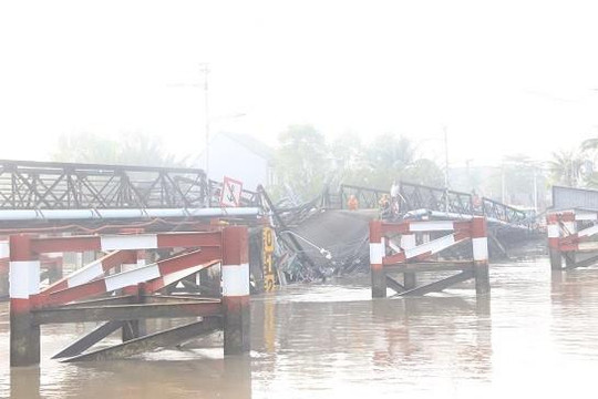 Điều chỉnh lưu thông khu vực cầu Long Kiểng để khắc phục sự cố sập cầu