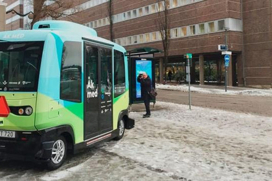 Thụy Điển thử nghiệm xe buýt tự lái tại thủ đô Stockholm
