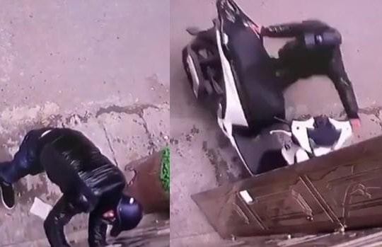 Clip đạo tặc thản nhiên mở cửa trộm SH ở Hà Nội nghi quen chủ nhà