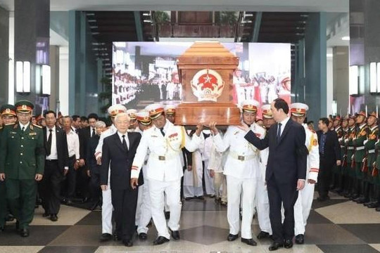 Cử hành trọng thể Lễ truy điệu và an táng nguyên Thủ tướng Phan Văn Khải