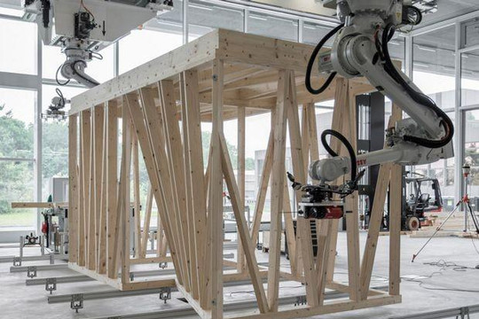 Robot lắp ráp kết cấu khung nhà không cần đến giàn giáo