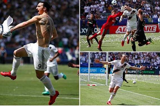 Ibrahimovic siêu phẩm chỉ sau 6 phút vào sân giúp LA Galaxy lội ngược dòng ngoạn mục 
