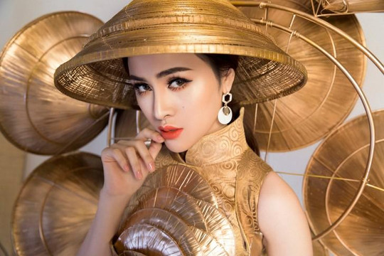 Ngắm trang phục 'Nghiêng che hồn Việt' của Thư Dung tại Miss Eco International 2018 