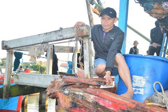 Hai tàu Trung Quốc đâm chìm tàu cá của ngư dân Quảng Ngãi