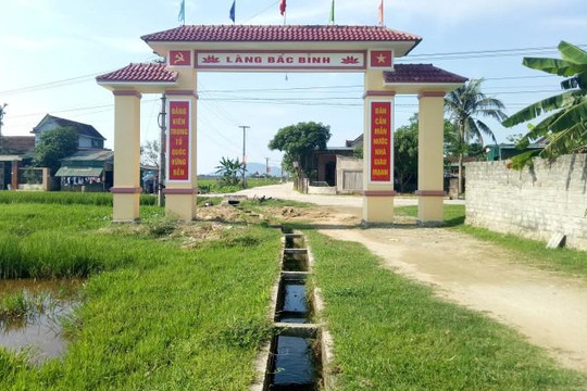 Hà Tĩnh: Cổng làng 76 triệu được xây giữa ruộng bắc qua mương nước