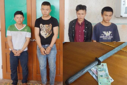 Hà Tĩnh: Bắt nhóm thanh niên cầm kiếm chặn xe ô tô để cướp tiền