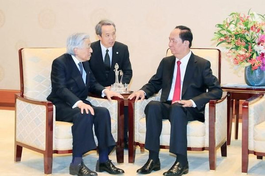 Chủ tịch nước Trần Đại Quang và Đức vua Akihito hội kiến