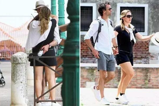 Kate Winslet ôm hôn chồng say đắm trong kỳ nghỉ lãng mạn ở Ý
