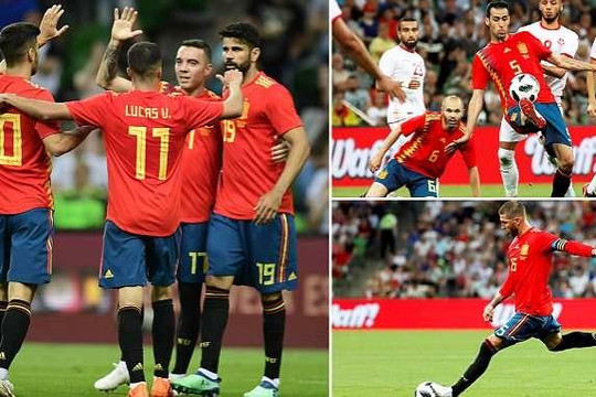 Sergio Ramos sát cánh Pique, hàng thủ Tây Ban Nha như đá rắn