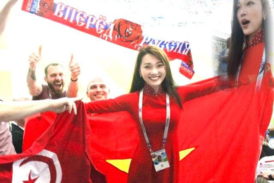 Sang Nga làm phóng sự World Cup, mỹ nhân Hoa hậu Hoàn vũ nói sai tên đội tùm lùm