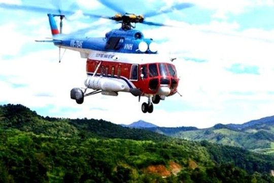 Cà Mau: Thuê trực thăng khảo sát sạt lở
