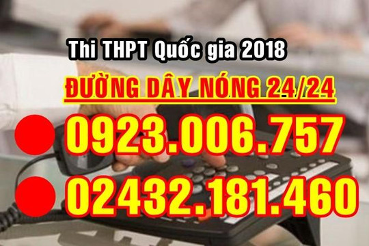 Thi THPT Quốc gia 2018: Số điện thoại nóng thí sinh và gia đình cần ghi nhớ