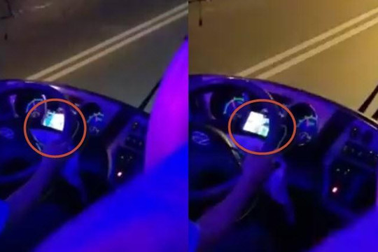 Clip tài xế Thành Bưởi vừa lái xe chở khách vừa xem World Cup 2018 lúc nửa đêm