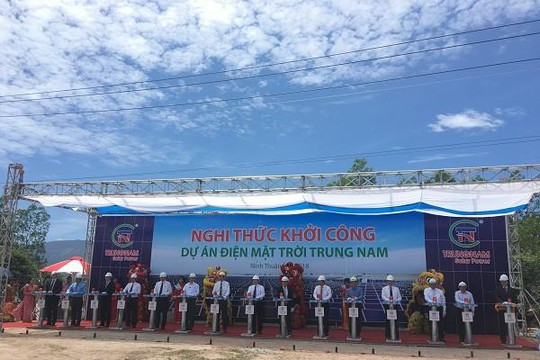 Khởi công dự án điện mặt trời lớn nhất nước tại Ninh Thuận