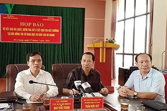 Đề nghị khởi tố vụ án gian lận điểm thi ở Hà Giang 