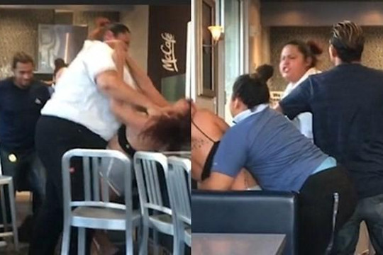 Xúc phạm nhân viên phục vụ cửa hàng thức ăn nhanh, thực khách bị đánh tuột cả áo