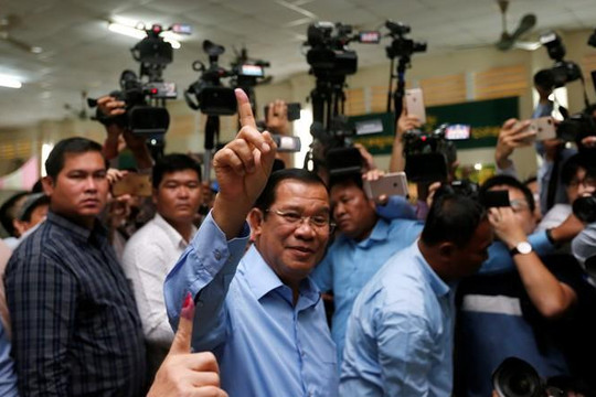 Đảng CPP của ông Hunsen tuyên bố thắng cử Quốc hội Campuchia 