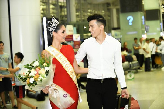 Nam vương Ngọc Tình đón Hoa hậu quốc tế Barbara Vitorelli đến Hà Nội