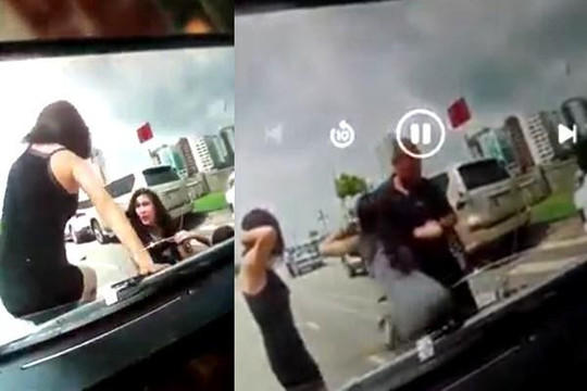 Clip xe máy chở 3 cô gái đi khách lao thẳng vào đầu ô tô ở Hà Nam